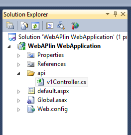 web api in web appplication